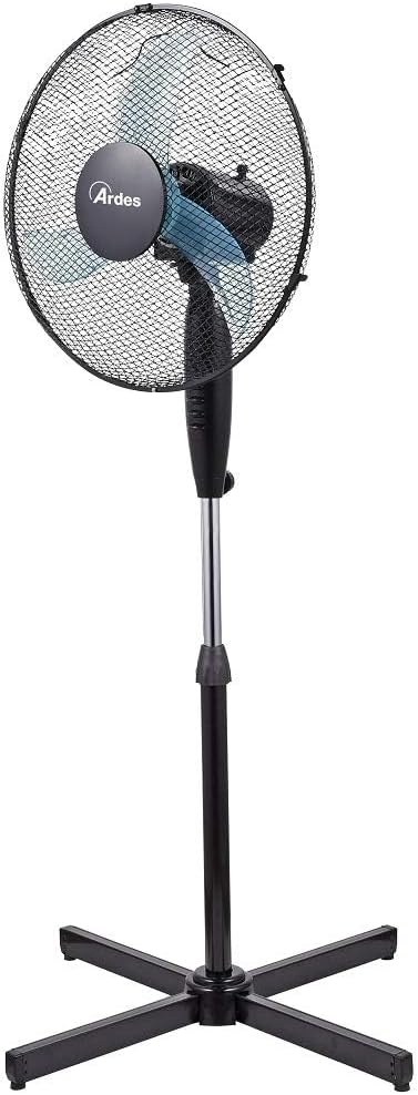 ARDES - AR5AM40P Ventilateur sur pied Puissant et silencieux, 3 pales de 40 cm, oscillant, réglable en hauteur et en inclinaison Ventilateur sur pied Ardes 3 Vitesses Penny