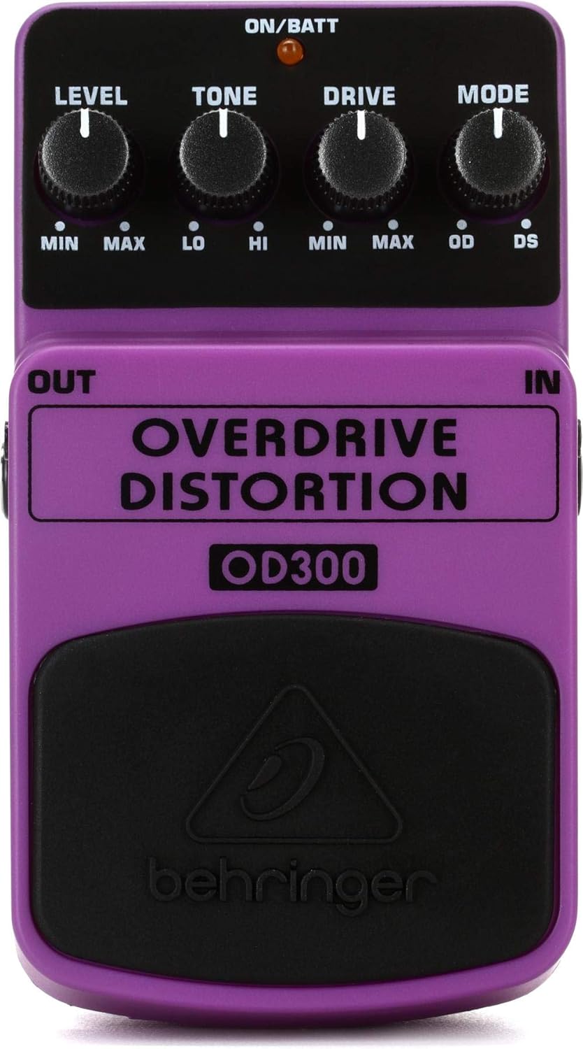 Behringer OD300 Pédale d'Effets d'Overdrive/Distorsion à 2 Modes