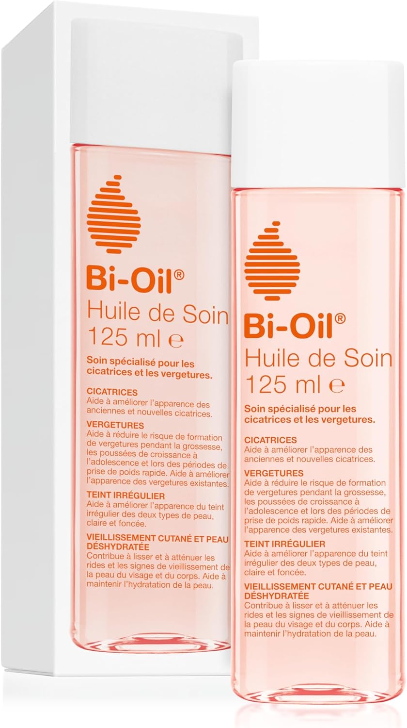 Bi-Oil Huile De Soin Pour La Peau - Soin Spécialisé Pour Les Vergetures, Cicatrices, Peau Sèche Et Teint Irrégulier - 1 X 125 Ml