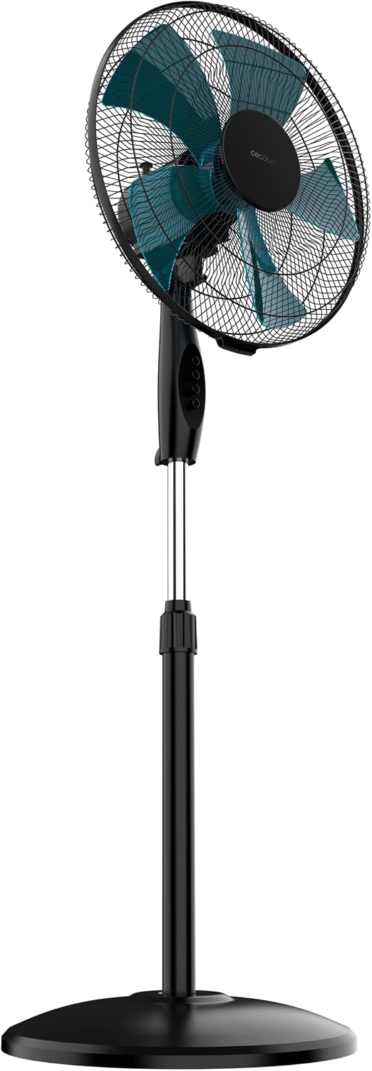 Cecotec Ventilateur sur Pied EnergySilence 515 WindLite Pro Cool, 56 W | Diamètre de 40 cm, 5 Pales Aérodynamiques, 3 Vitesses, Oscillation Automatique, Barre Télescopique Réglable, Base Sécurisée.