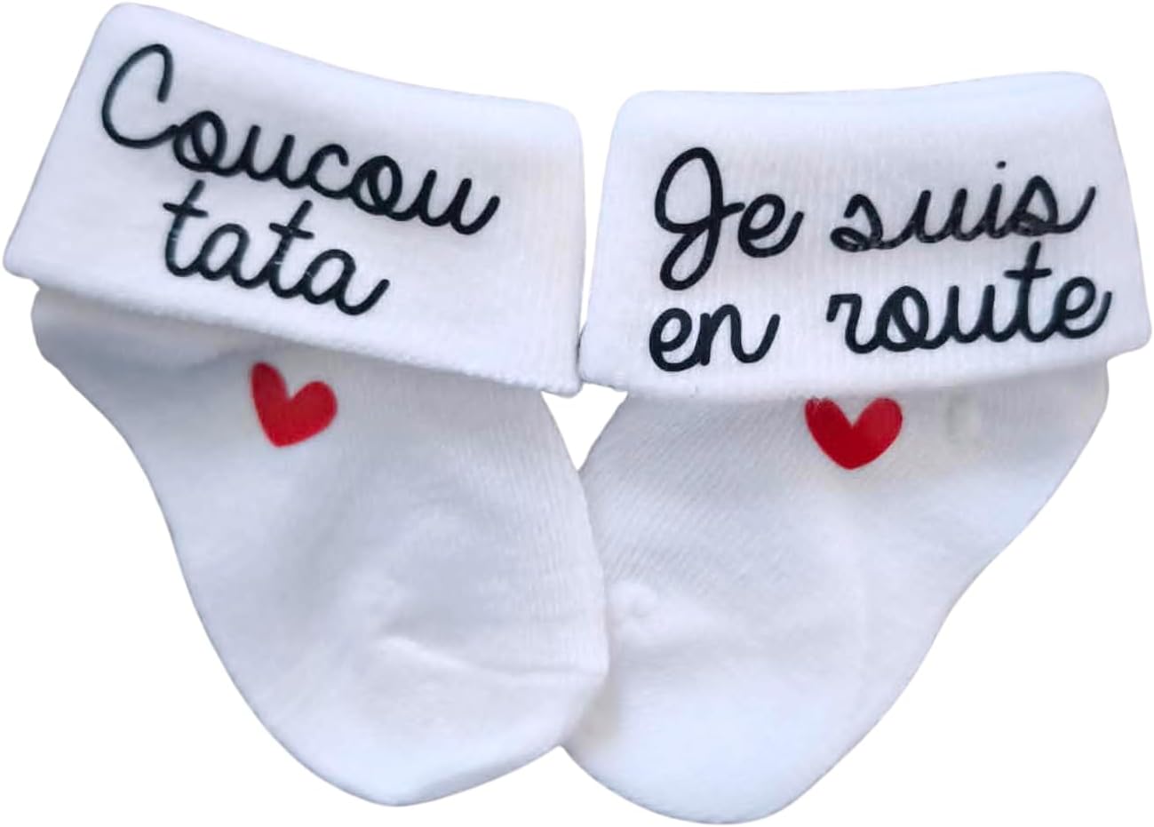Chaussettes personnalisables pour bébé - thème annonce de grossesse