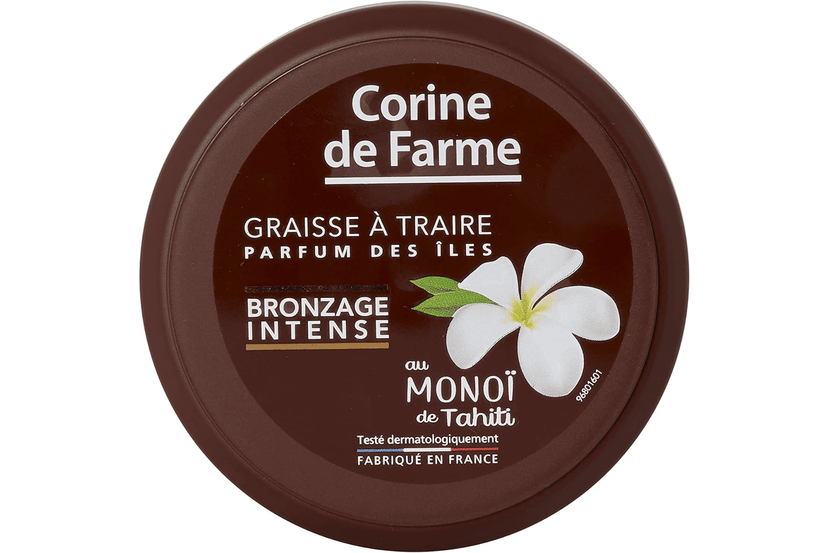 Corine de Farme Graisse à Traire Bronzage Intense Monoï de Tahiti pot 150 ml 3,95 €