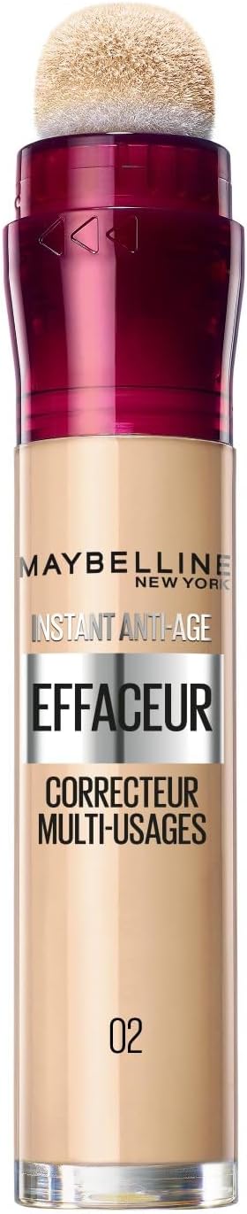 Maybelline New York - Instant Effaceur - Anti-cernes/Correcteur Fluide - Teinte : Beige Nu (02) - 6,8 ml