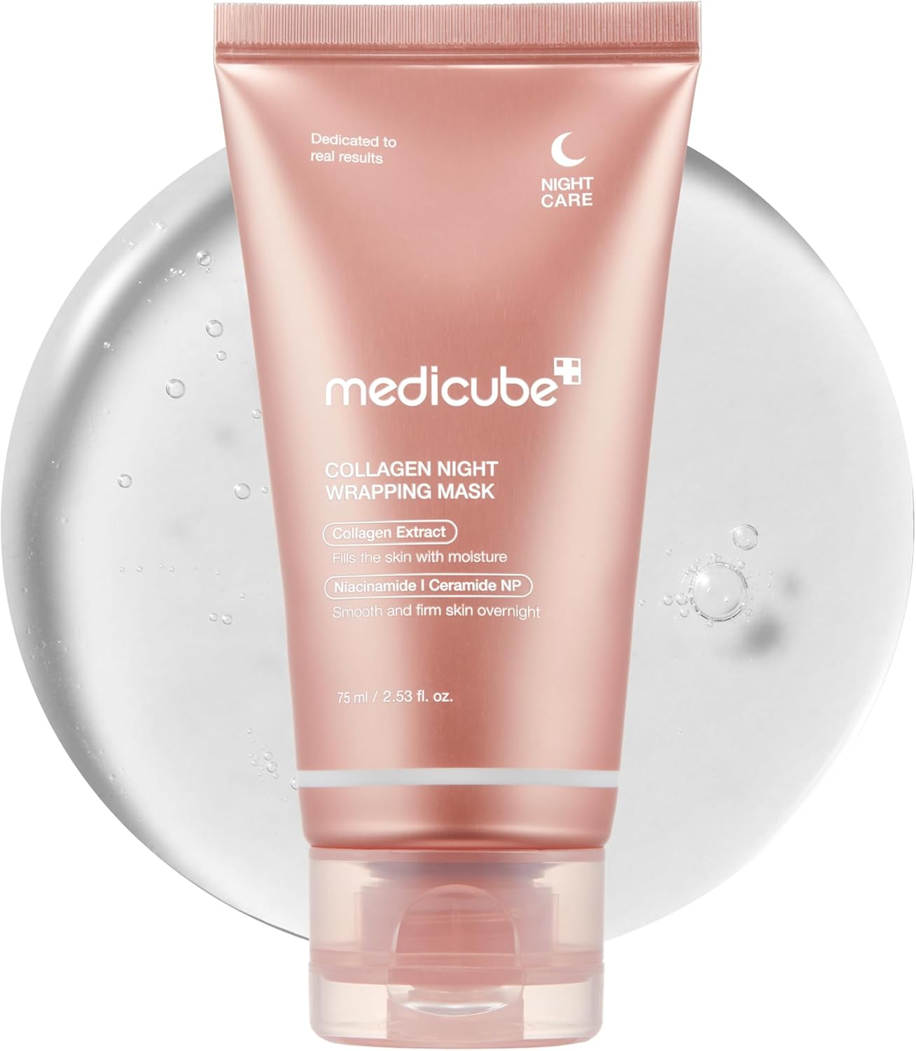 medicube Masque de Nuit Wrapping au Collagène Peel-Off | Soin Élasticité & Hydratation | Effet Glass Skin Repulpant | Anti-Relâchement & Teint Terne | Collagène Hydrolysé | Skincare Coréenne - 75ml