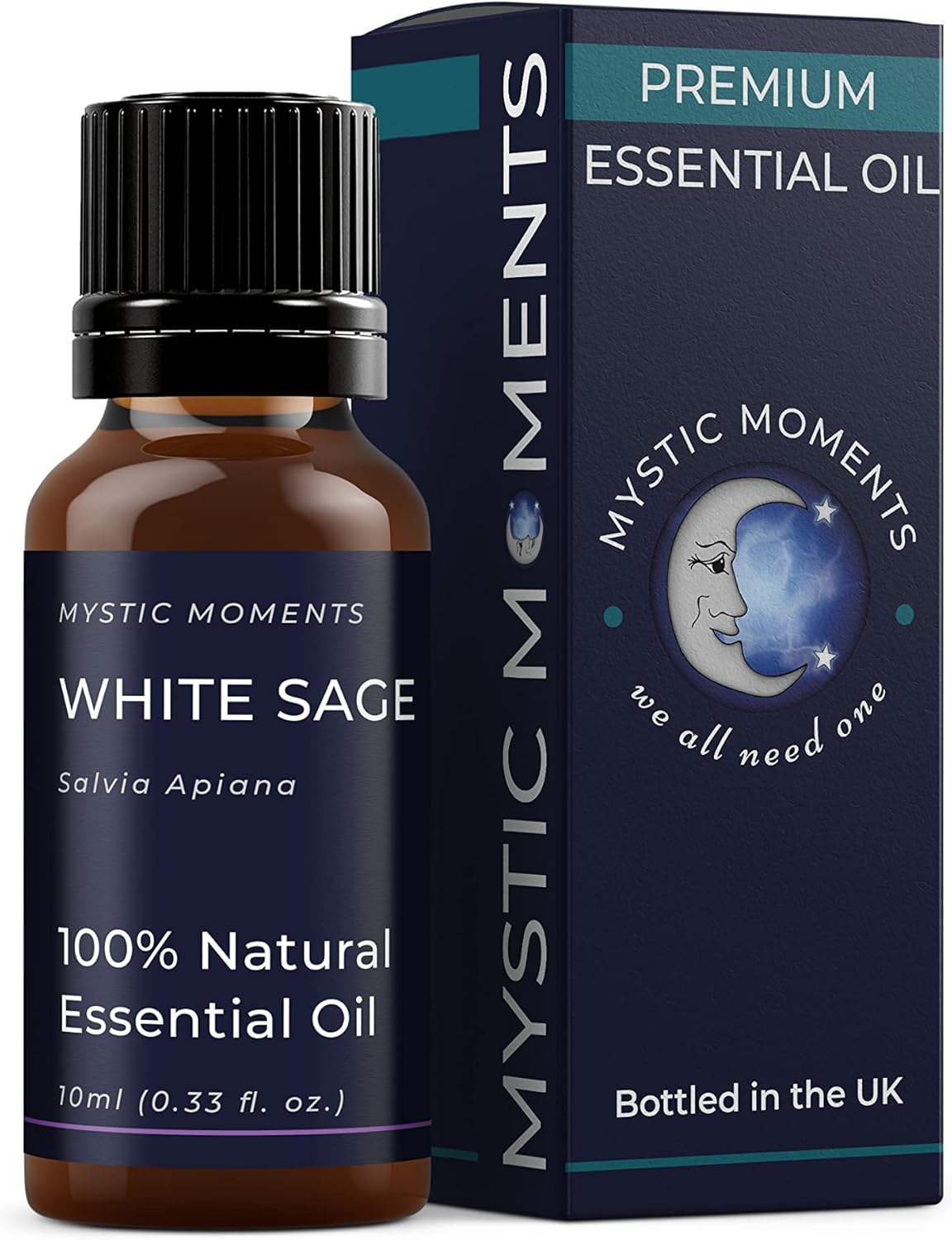 Mystic Moments | Huile essentielle de sauge blanche 10 ml - huile pure et naturelle pour diffuseurs, aromathérapie et mélanges de massage sans OGM végétalien