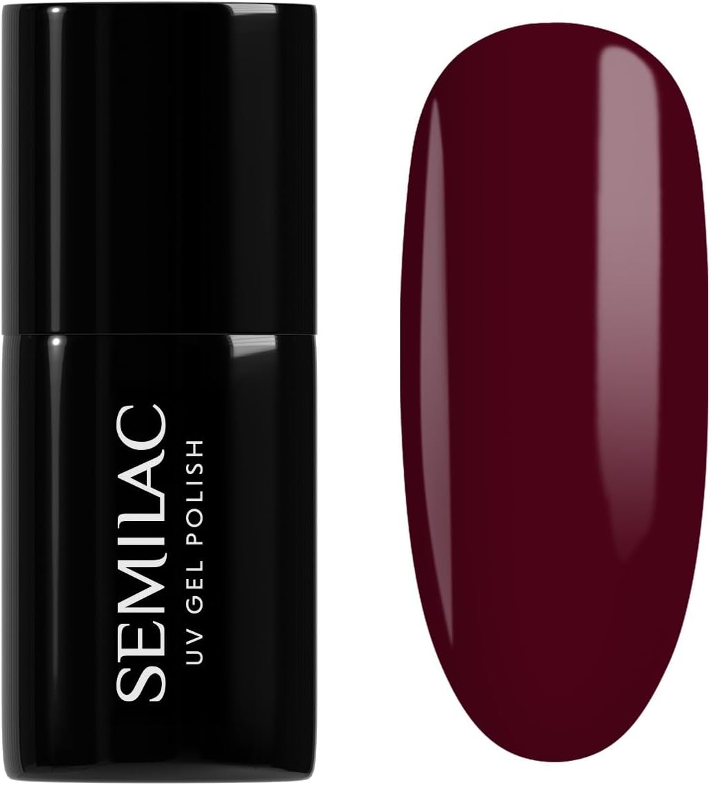 Semilac Vernis à ongles gels semi-permanents UV 316 Burgundy Red 7 ml