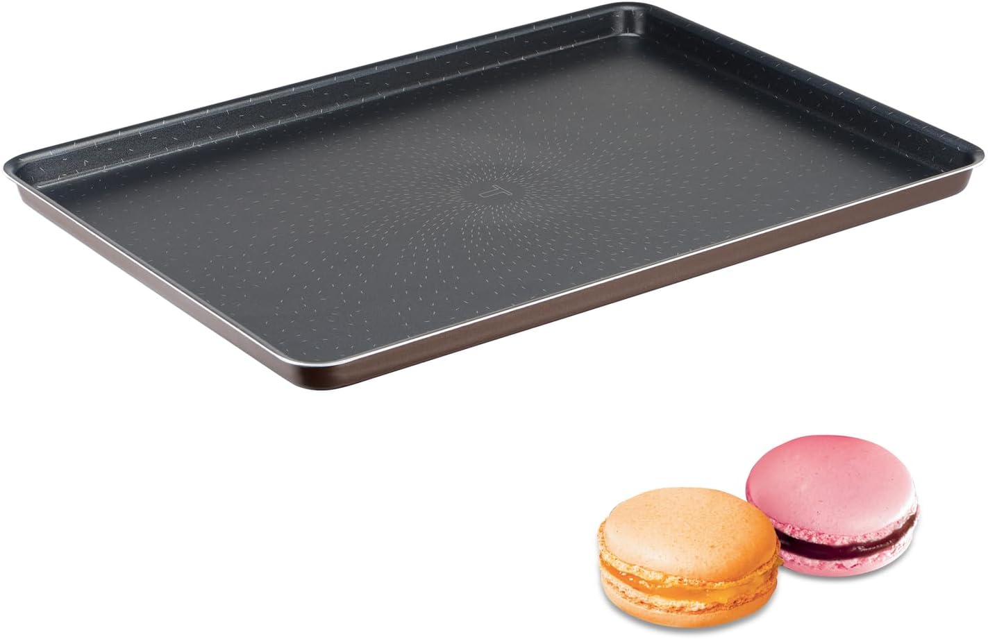 Tefal Success Plaque à pâtisserie 38x28 cm, Revêtement antiadhésif sûr, Aluminium 100% recyclé, Fabriqué en France, Chocolat J5547002