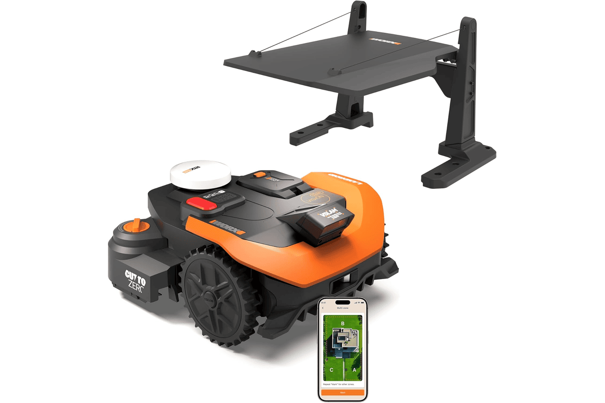 WORX Vision Cloud WR318E robot tondeuse IA RTK 1 800 m² sans fil périphérique 1 299 €