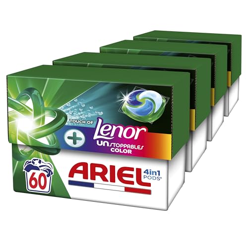 Boîte de 60 capsules de lessive Ariel PODS 4en1 Lenor Unstoppables