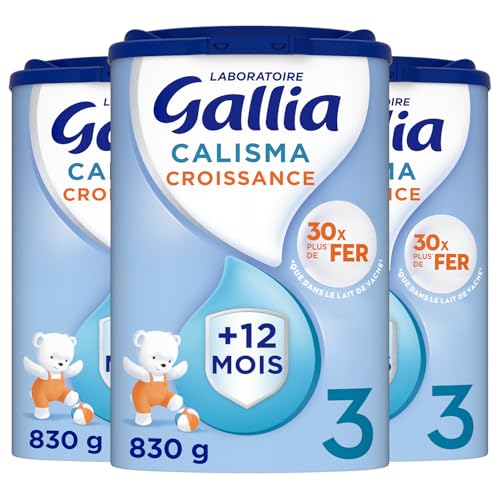 Lot de trois boîtes Gallia Calisma Croissance 830 grammes