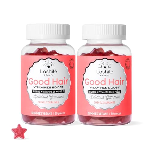 Boîte de 60 gummies cheveux Lashilé Beauty Good Hair