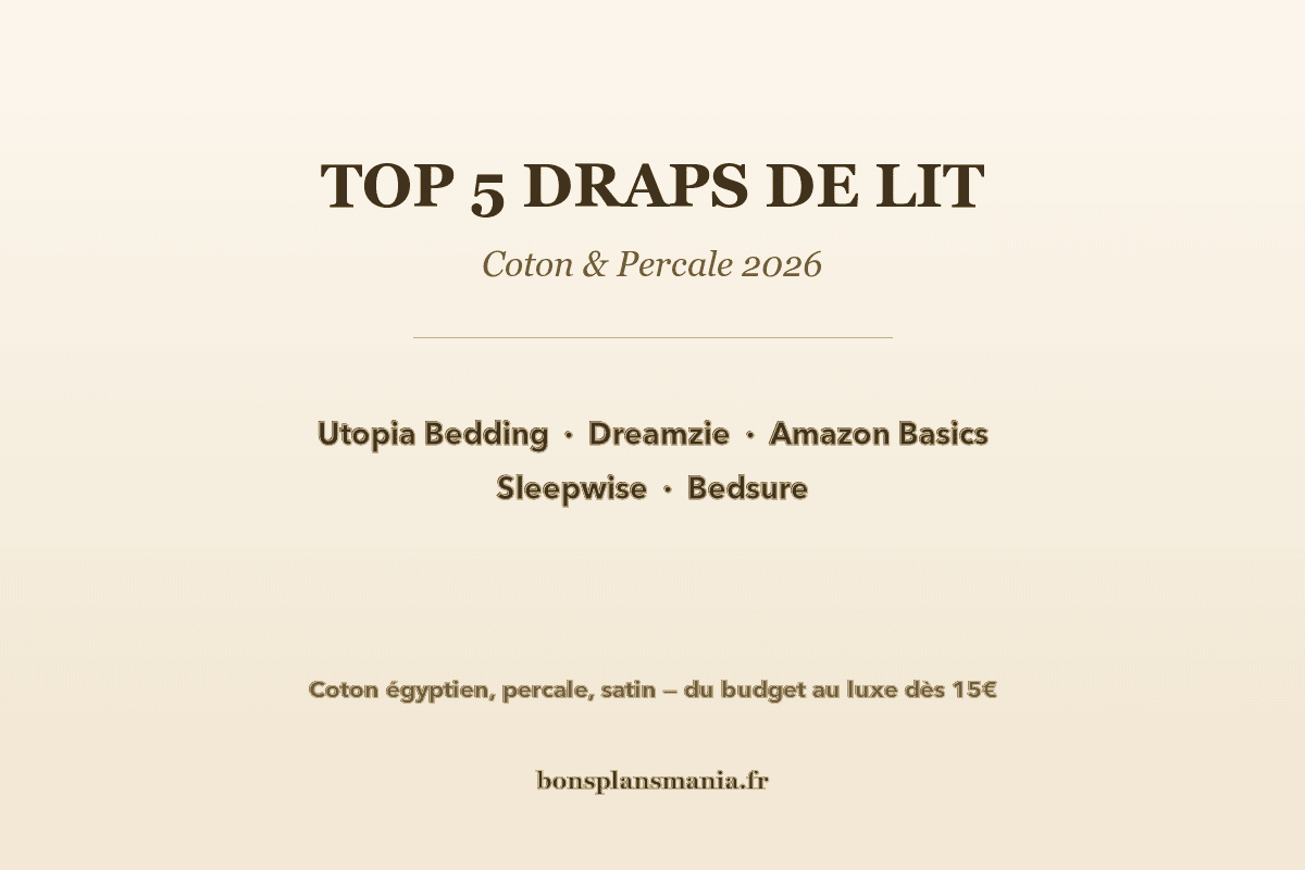 Meilleurs draps de lit coton Amazon 2026