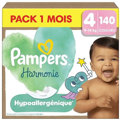 Pack Pampers Harmonie taille 4 de 140 couches