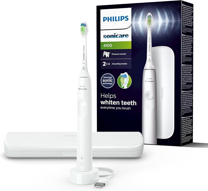 Philips Sonicare 4100 blanche avec étui et chargeur USB