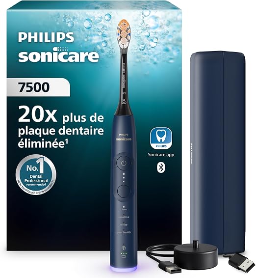 Philips Sonicare Series 7500 bleue avec étui de voyage