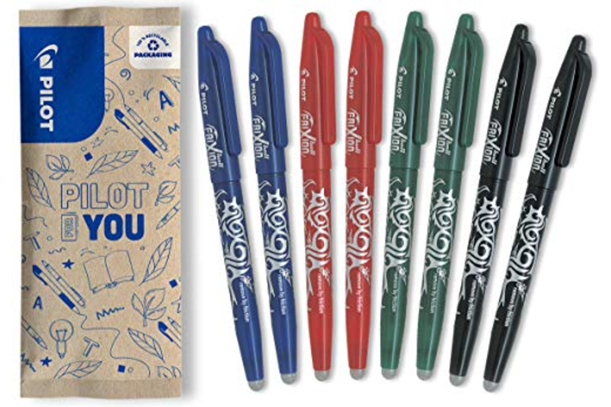 Lot de huit stylos effaçables PILOT FriXion Ball 0.7 assortis