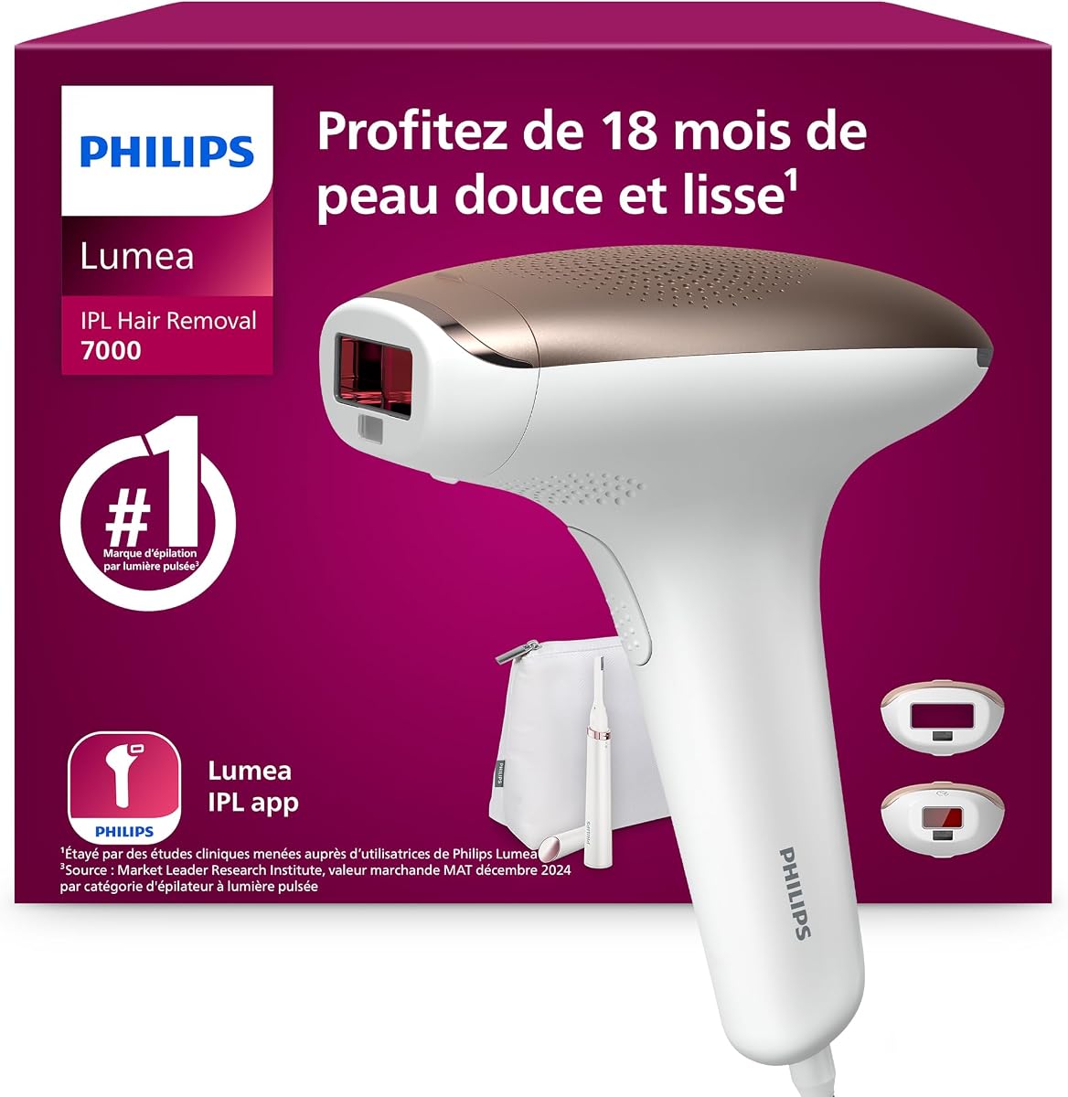 Philips Lumea série 7000 BRI921/00 et ses accessoires
