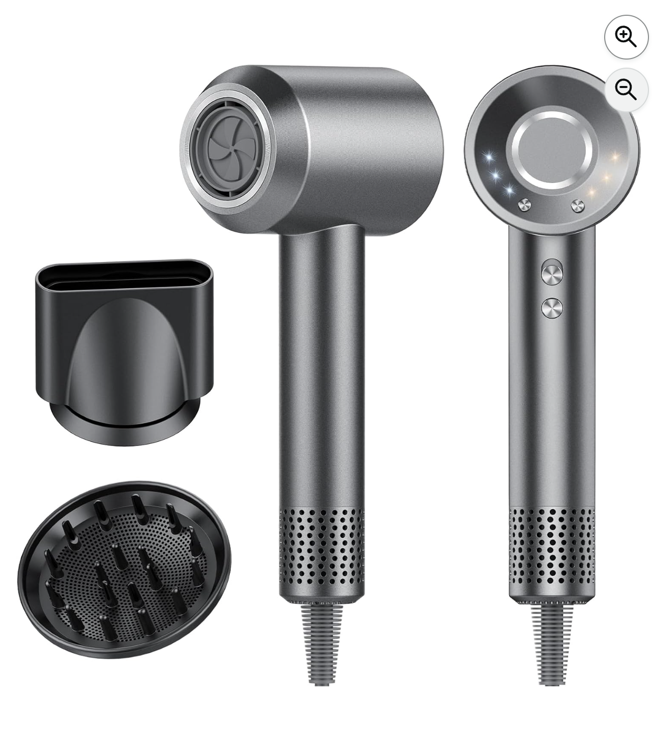 Seche-cheveux professionnel Aowoka avec diffuseur et buse magnetiques