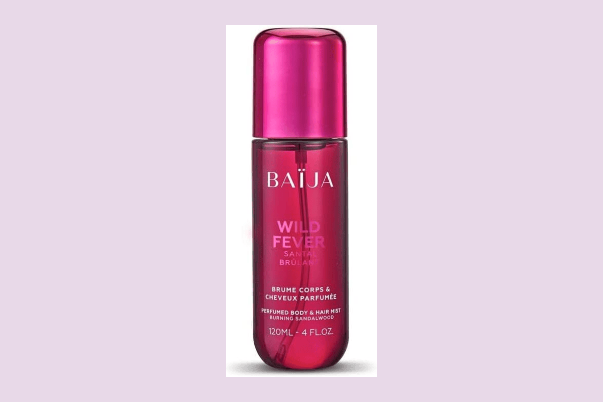 Brume Baïja Wild Fever corps et cheveux 120 ml prune fruit floral capot rose métallisé