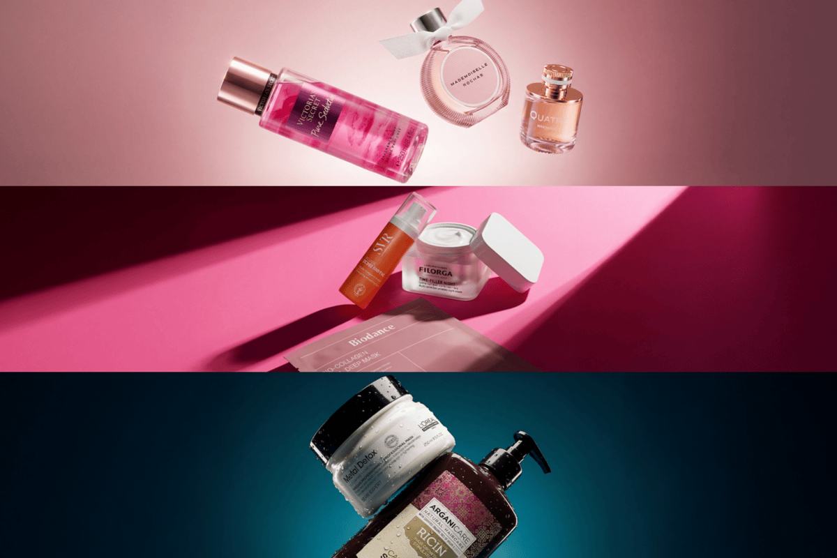 Parfums, soins visage et produits capillaires vendus sur Beauté Privée : Victoria's Secret, Rochas, SVR, Filorga, L'Oréal et Arganicare