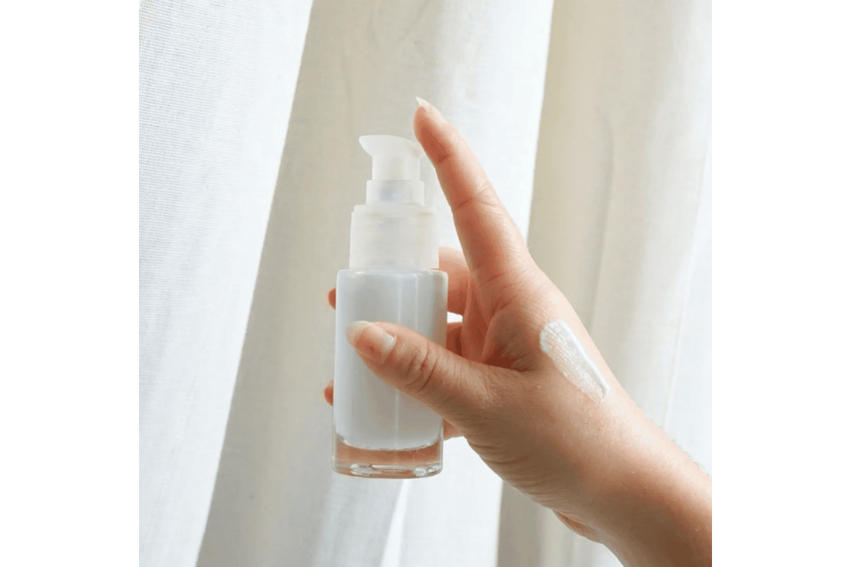 Crème faite maison BeautyMix dans flacon pompe verre 30 mL hydratation peau