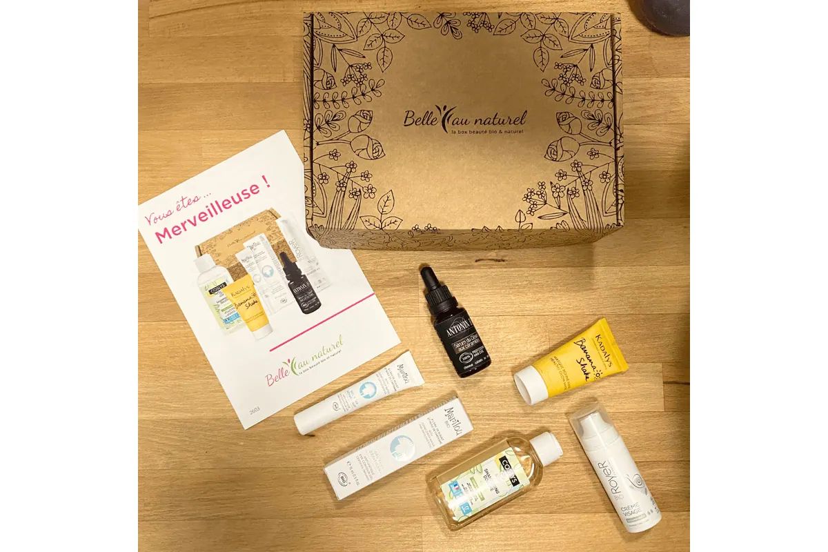 Contenu de la box beauté bio Belle au Naturel avril 2026