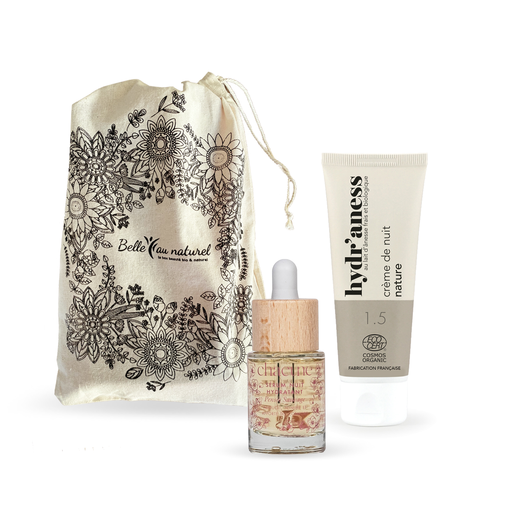 Coffret Belle au Naturel avec sérum et crème de nuit bio