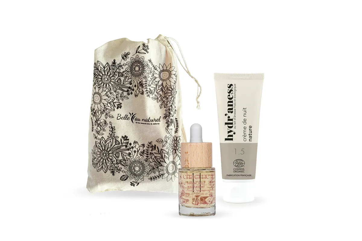 Coffret Belle au Naturel avec sérum et crème de nuit bio