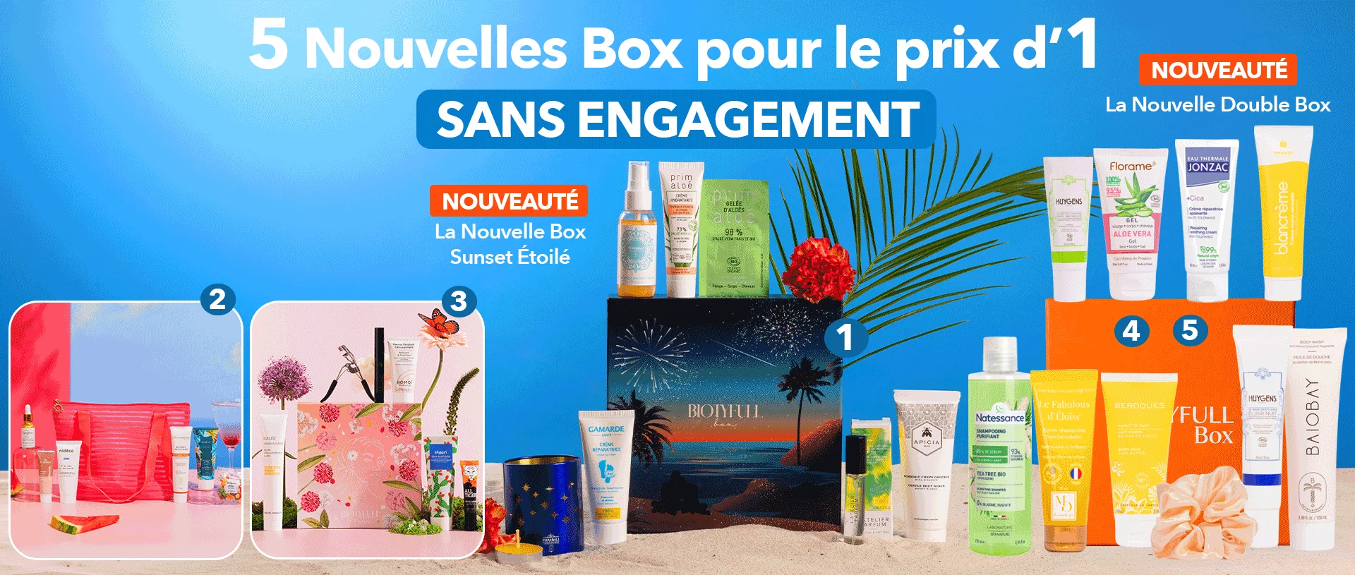 Offre Biotyfull Box avec 5 box beauté pour le prix d'une en août 2026