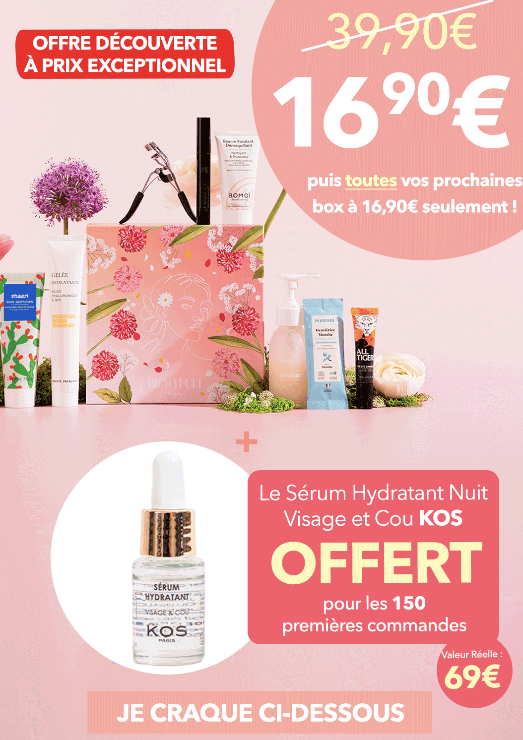 Biotyfull Box Eclosion Radieuse a 16,90E avec serum KOS offert pour les 150 premieres