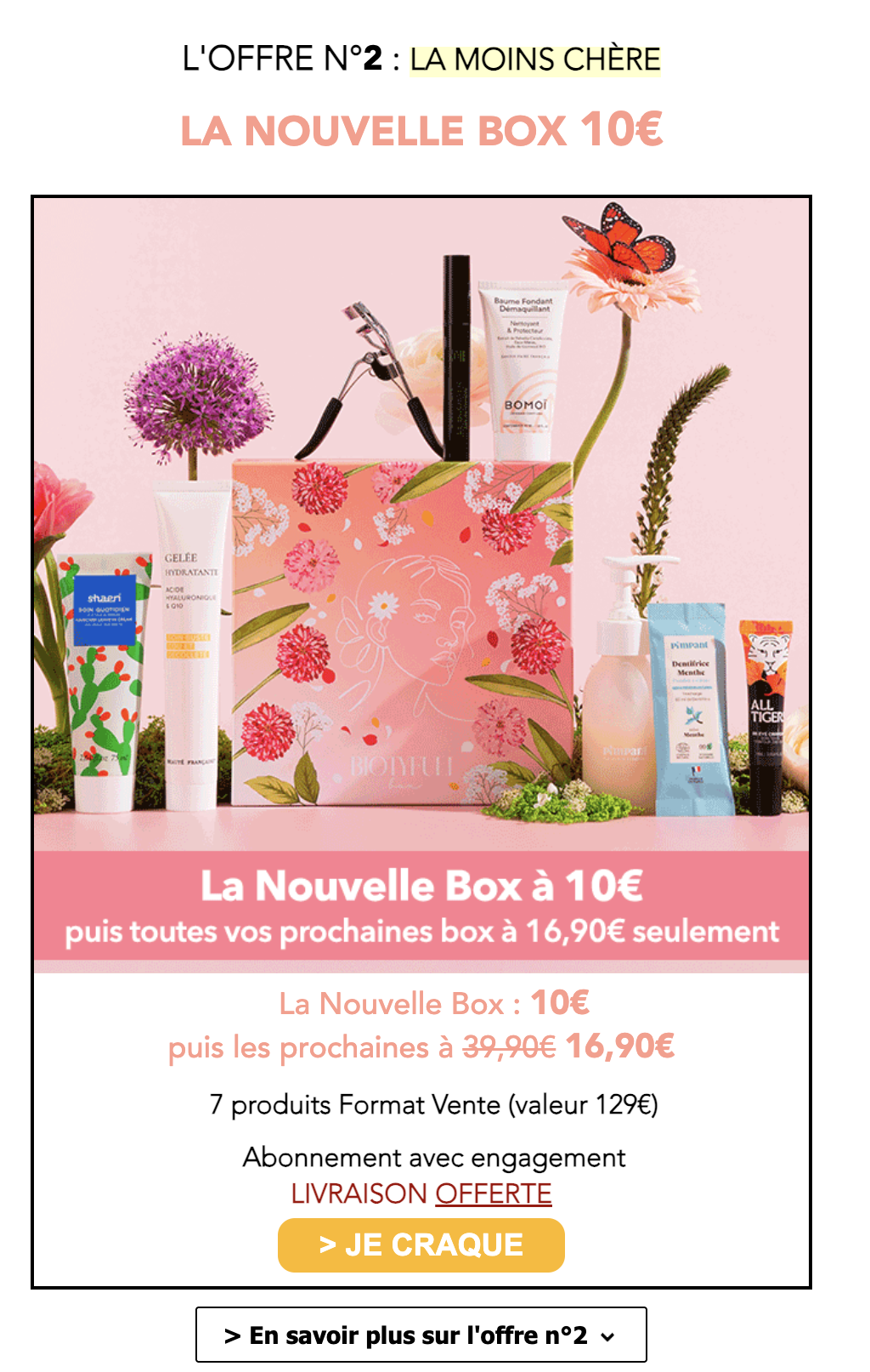 Biotyfull Box offre engagement à 16,90€/mois
