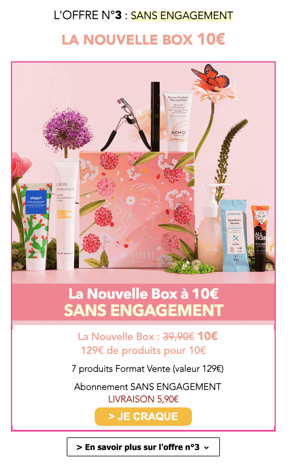 Biotyfull Box offre sans engagement à 10€