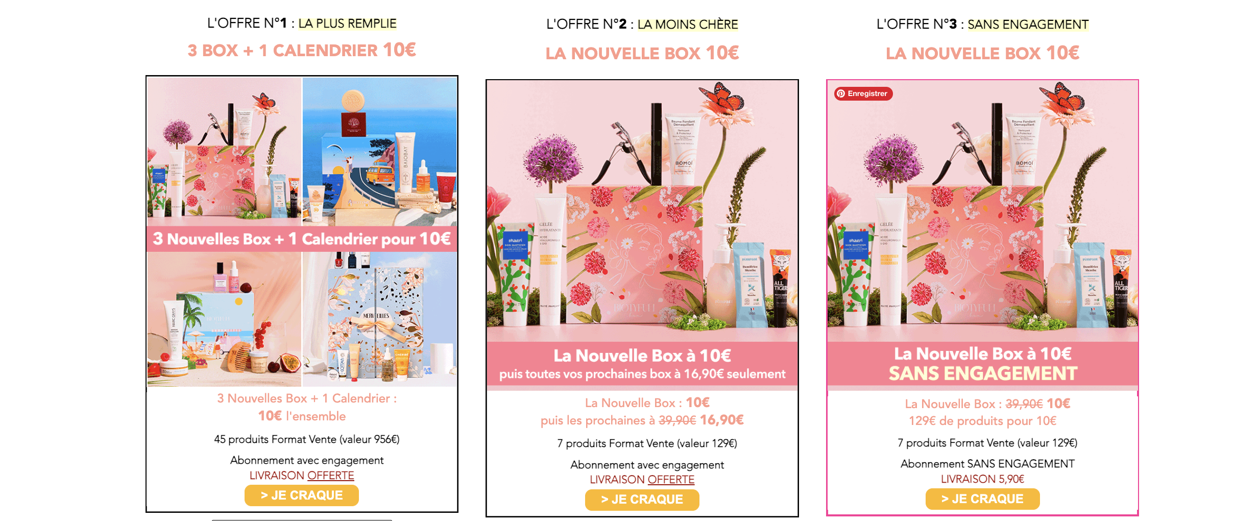 Biotyfull Box VIVE LE 10 trois offres à partir de 10€