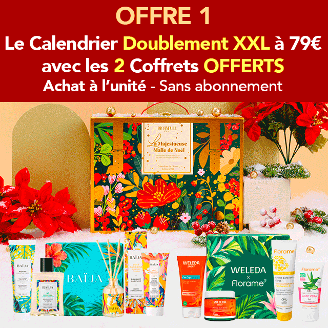 Le calendrier BIOTYfull Box avec les deux coffrets beauté offerts