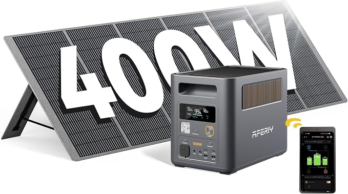 Station électrique AFERIY P180 Pro avec panneau solaire pliable de 400 watts