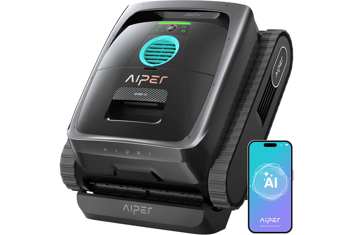 AIPER Scuba V3 robot piscine sans fil avec vision IA nettoyage fond parois aspiration puissante filtre 3 micron app piscine 200 m² bon plan Amazon 2026