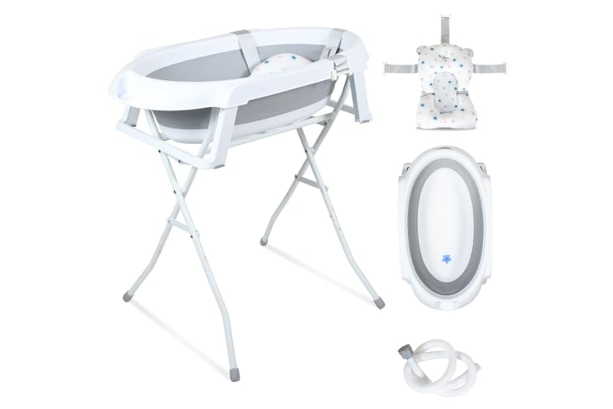 Bon plan Amazon Ansobea baignoire pliable bebe support antiderapant tapis de bain siege mai 2026