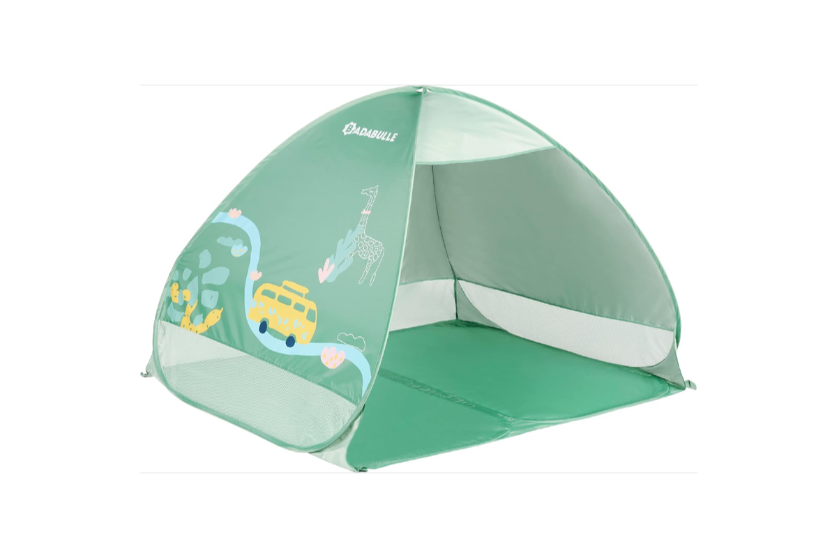 Bon plan Amazon Badabulle tente anti UV bébé grande plage FPS 50 pop-up vert protection solaire 24 euros mai 2026