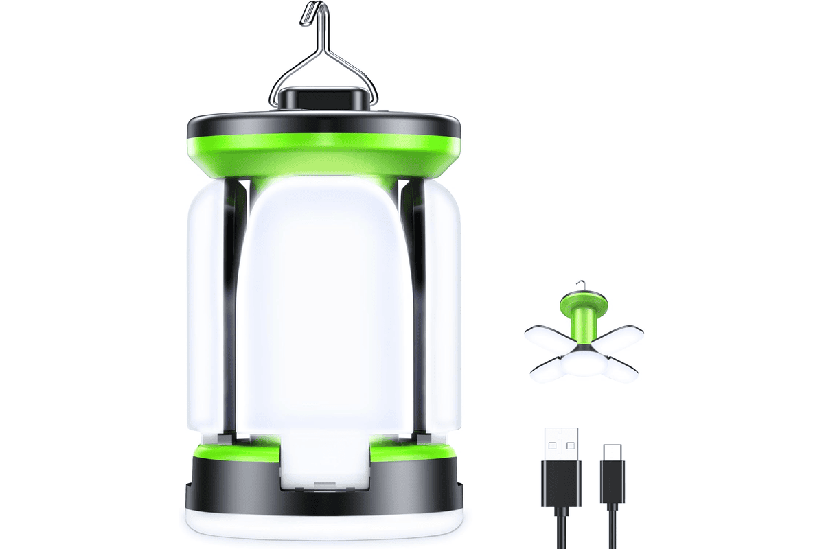 Blukar lampe camping LED 2000 lumens rechargeable pliable 7 modes eclairage lanterne