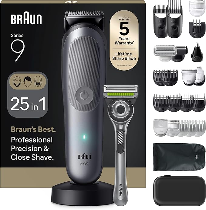 Tondeuse tout-en-un Braun Series 9 AIO9545 avec accessoires