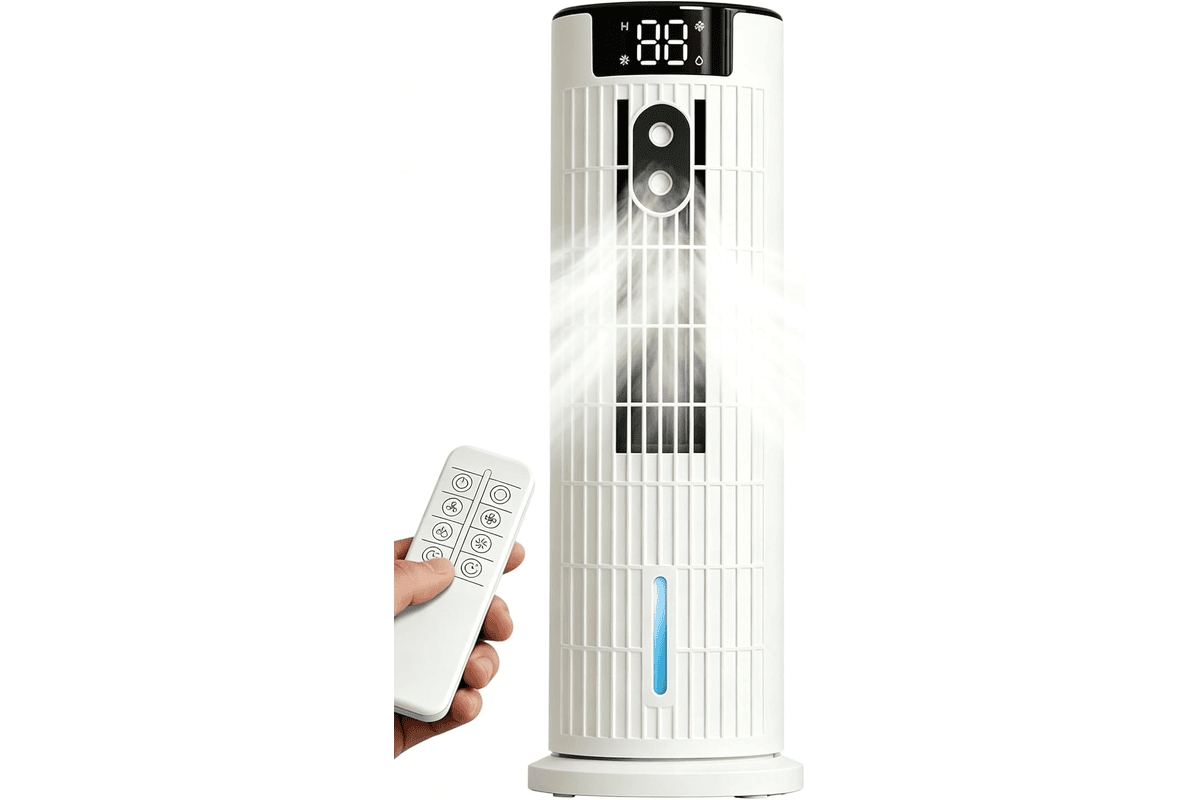 Climatiseur Mobile Silencieux Refroidisseur d'Air ultra-élevé avec refroidissement par brume froide timer 2 à 10h 6 vitesses de ventilation 2 modes