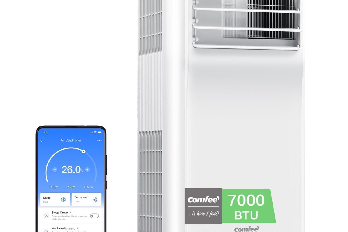 Bon plan Amazon COMFEE Climatiseur Mobile 7000 BTU Breezy Cool 2.0 contrôle app 3 modes 3 vitesses minuterie 24h Alexa classe A 209,99€ au lieu de 222,99€ canicule été 2026