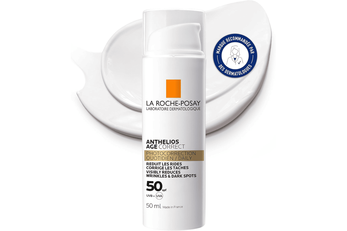 La Roche-Posay Anthelios Age Correct SPF50 Anti-Rides Anti-Taches Acide Hyaluronique 50ml bon plan Amazon avec coupon 14,99€