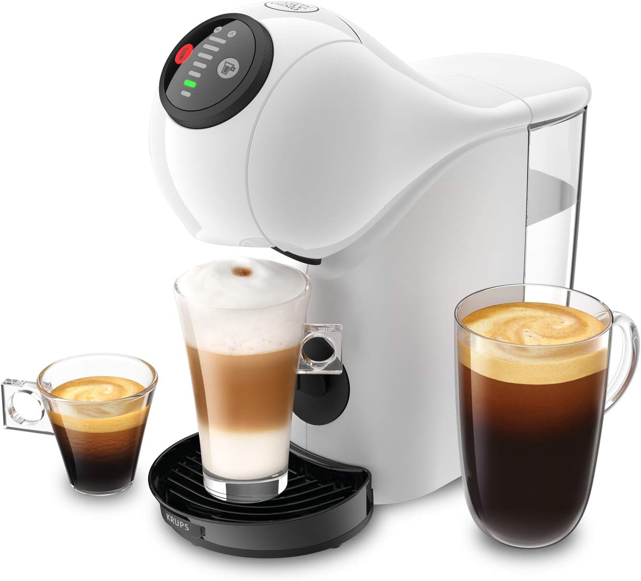 Machine à café Krups Nescafé Dolce Gusto Genio S blanche avec trois boissons