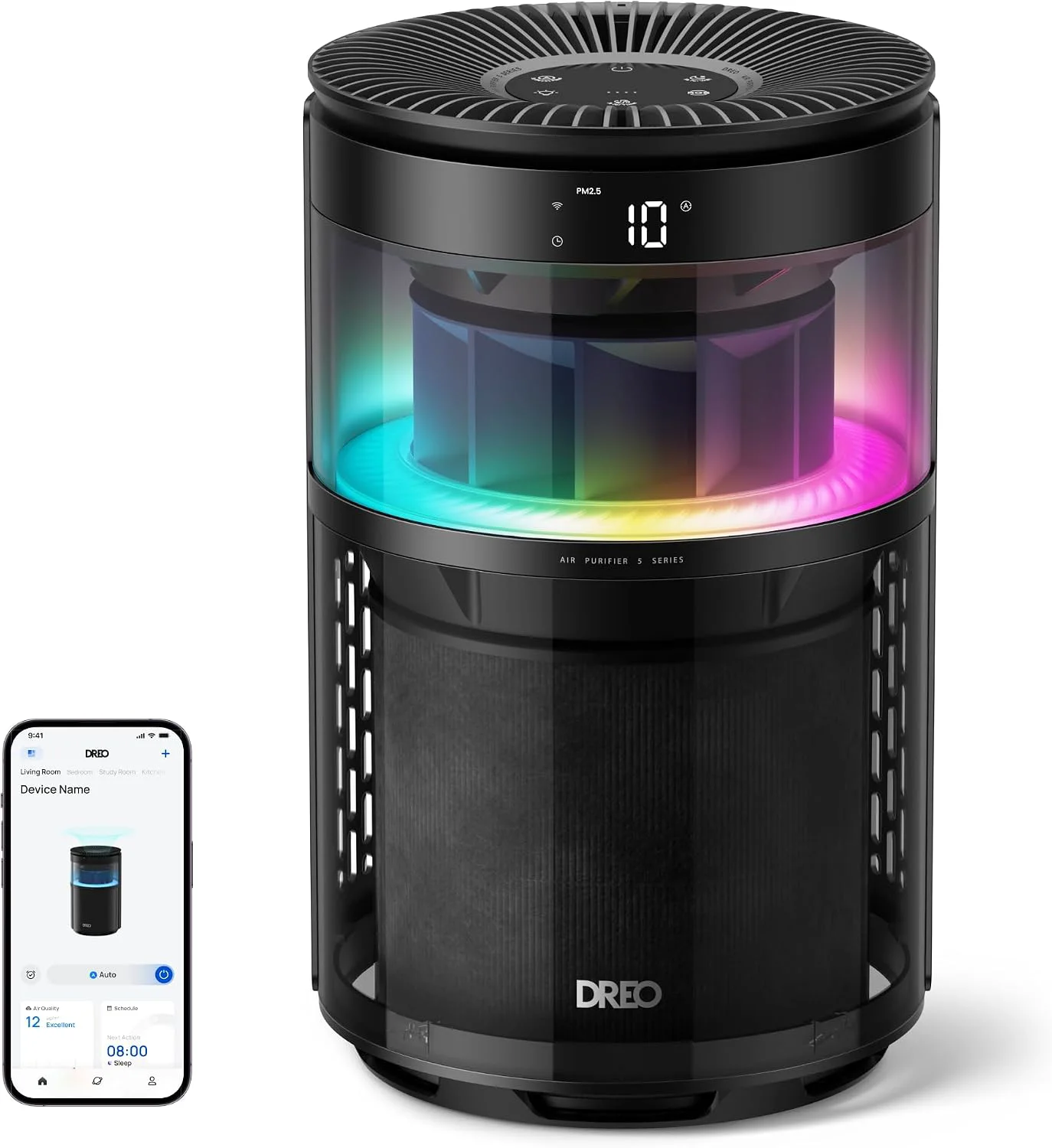 Purificateur d’air intelligent DREO 530S noir graphite