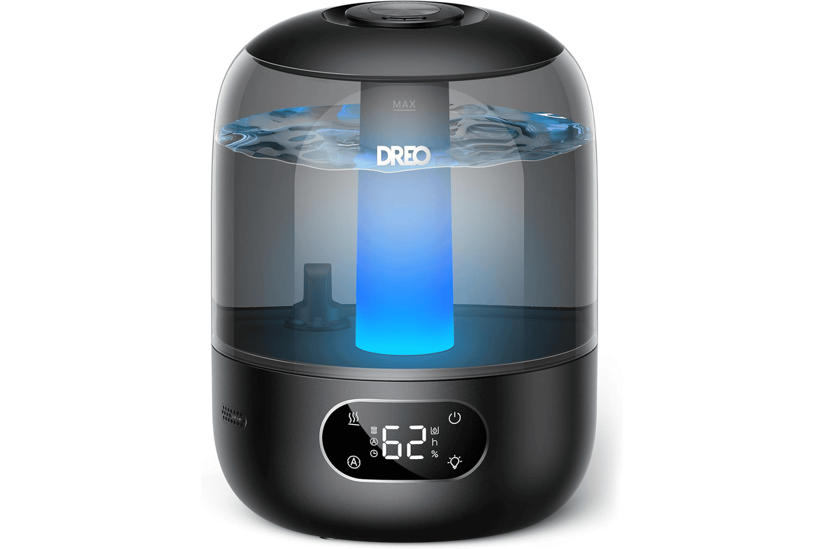 Humidificateur DREO 3 litres avec veilleuse douce et diffuseur d'huiles essentielles pour chambre bébé