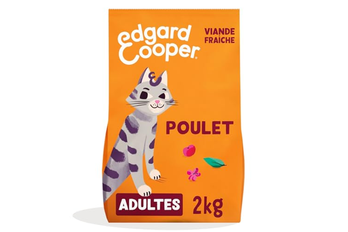 Bon plan Amazon Edgard Cooper croquettes chat sterilise adulte poulet 2kg sans cereales viande fraiche mai 2026