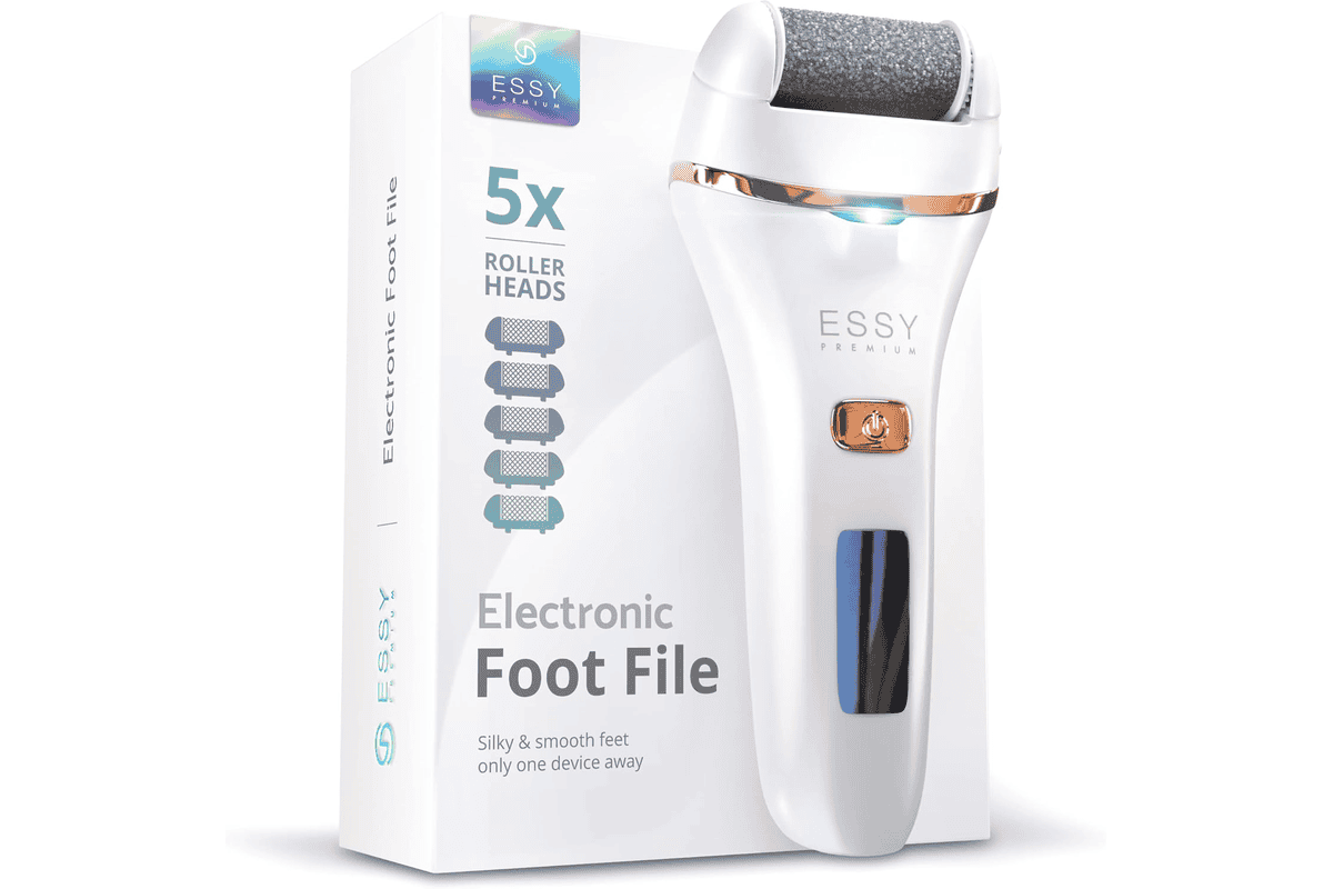 Essy Râpe à Pieds Électrique 5 rouleaux rechargeable écran LED bon plan Amazon 27,04 euros