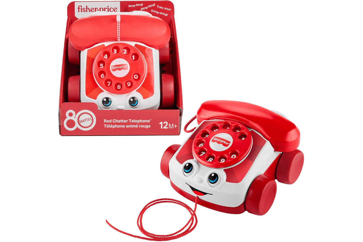 Fisher-Price Téléphone Animé Rouge JGG97 - 80e anniversaire Mattel jouet à tirer bébé/tout-petit 9,74 € bon plan Amazon