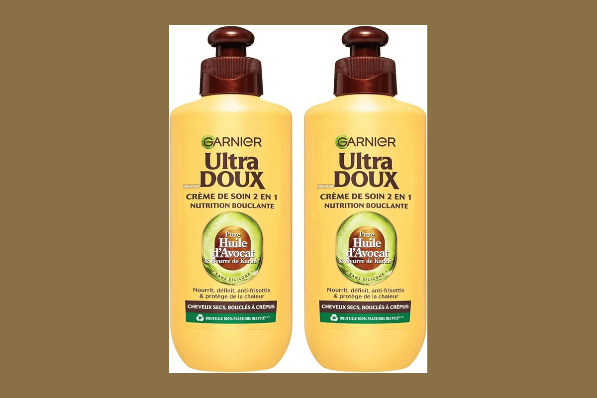 Garnier Ultra Doux crème sans rinçage huile avocat beurre de karité cheveux bouclés frisés 200 ml 4,74 euros Amazon